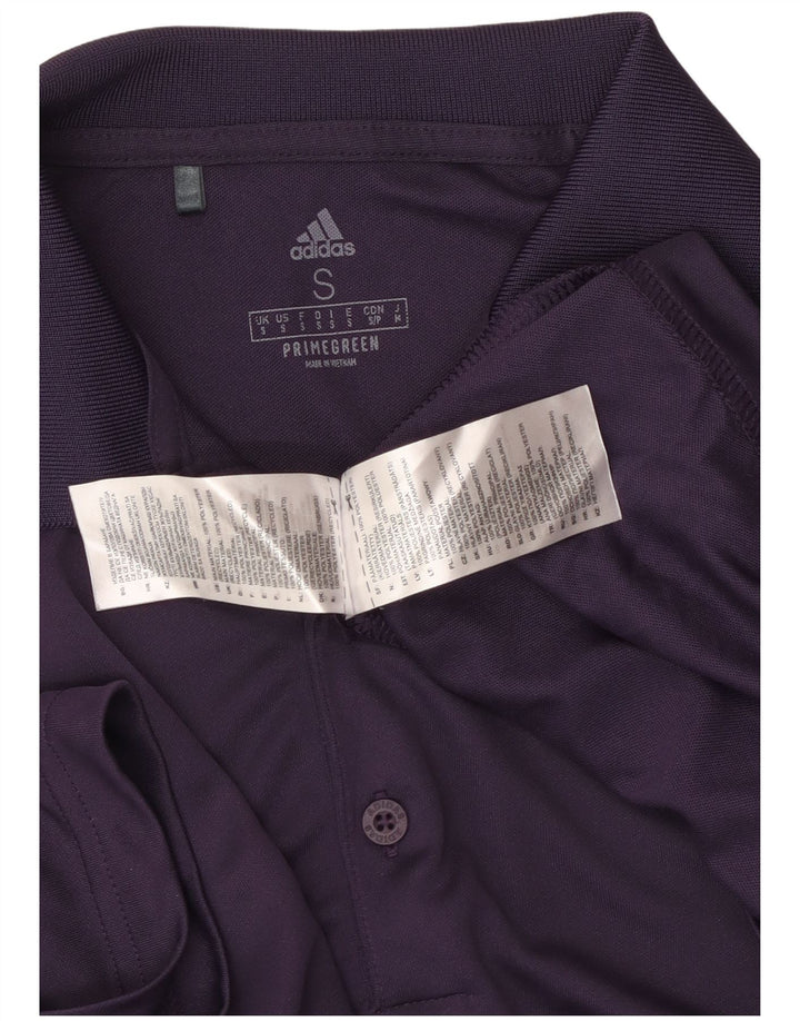 ADIDAS Polo Primegreen para hombre pequeño poliéster morado