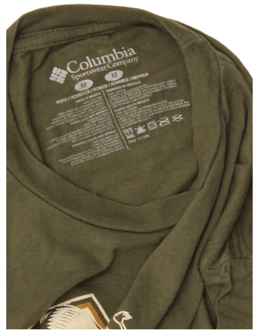 Columbia Camiseta gráfica para hombre Top de algodón verde medio