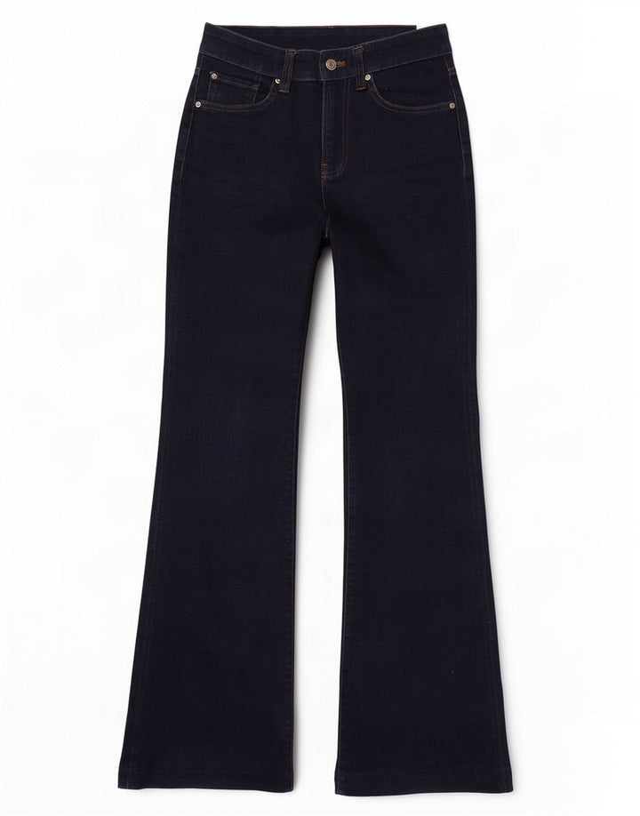 Massimo Dutti Jeans Acampanados Para Mujer US 4 W26 L33 Algodón Azul