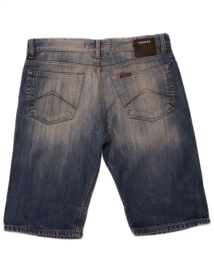 CARRERA Pantalones cortos de mezclilla desgastados para hombre IT 48 Medium W33 Algodón azul