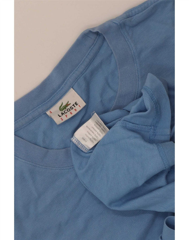 Camiseta Lacoste para hombre talla superior 4 algodón azul medio