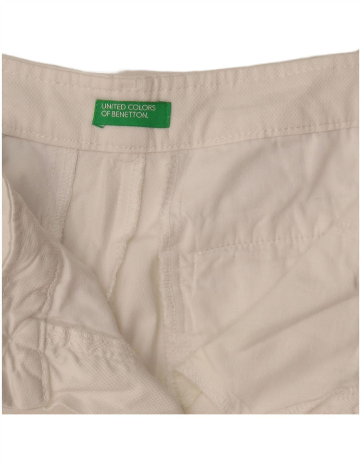 Benetton Pantalón Chino Slim W29 L26 Blanco