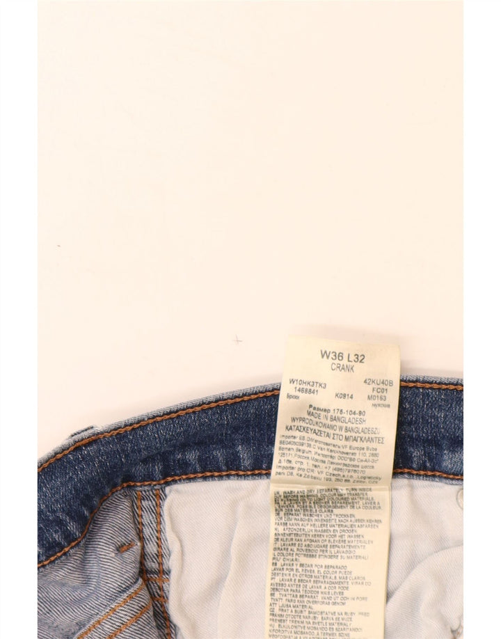 WRANGLER Vaqueros rectos Crank para mujer W36 L32 Algodón azul