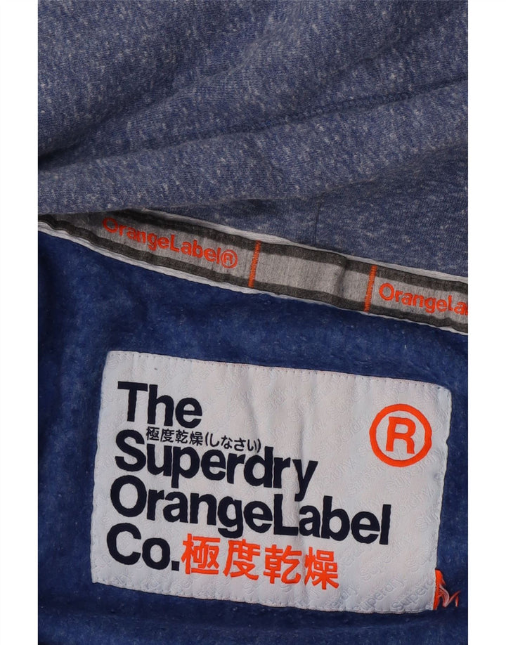 Superdry Suéter con capucha y cremallera para mujer Reino Unido 44 Medio azul moteado