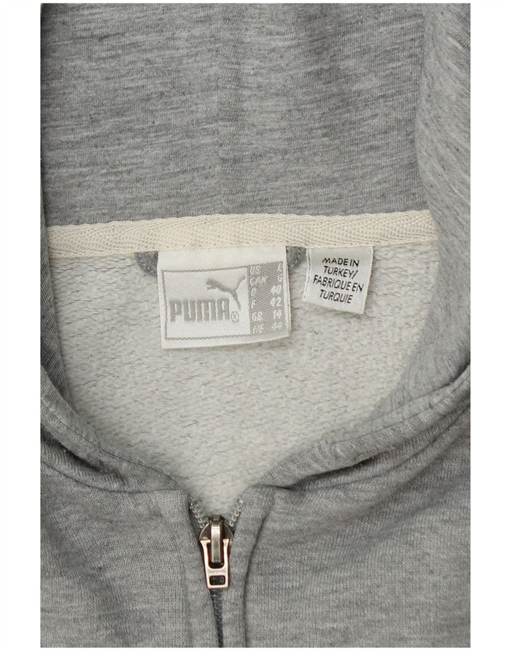 Puma - Sudadera con capucha y cremallera para mujer, talla 40, color gris medio
