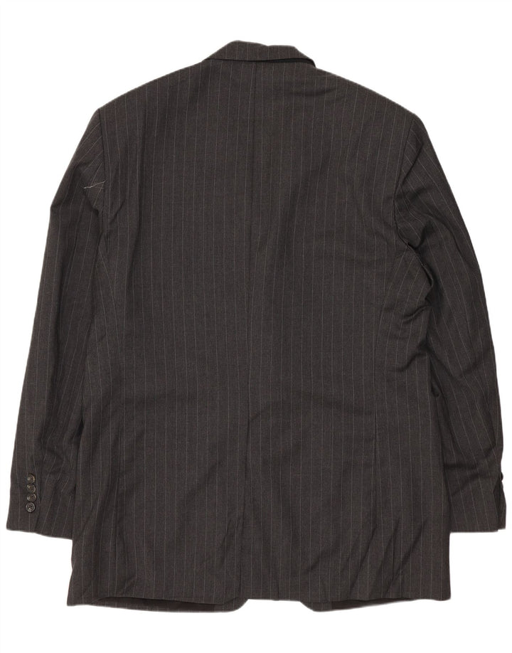 Ralph Lauren Chaqueta tipo blazer de 2 botones para hombre UK 42 XL Lana gris a rayas