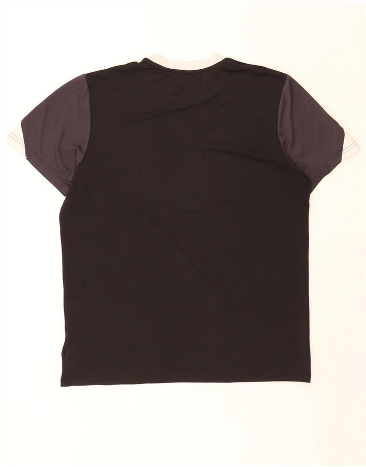 Umbro Camiseta para hombre Top Large Negro Colorblock Poliéster