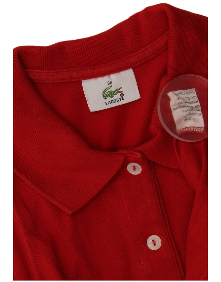 Polo Lacoste Sin Mangas Para Mujer Talla 38 Algodón Rojo Mediano