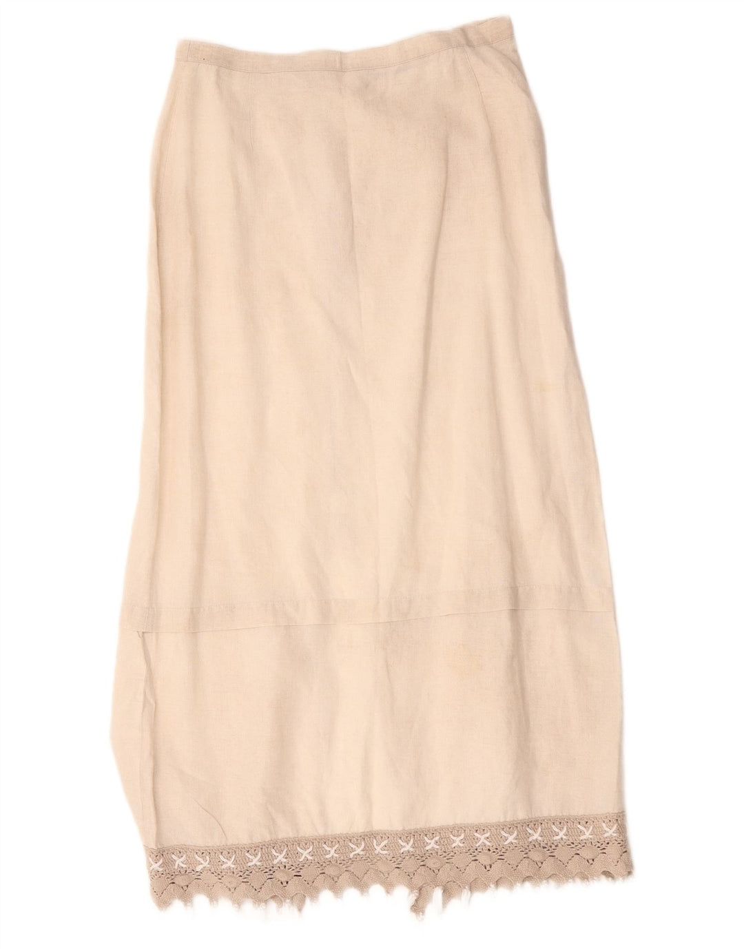 Falda midi para mujer L.Pucci IT 44 Medium W28 Lino beige