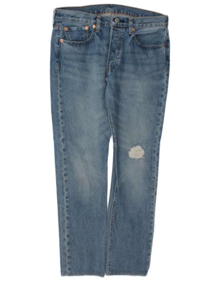 Levi's Hombre 501 Vaqueros Rectos W32 L30 Algodón Azul