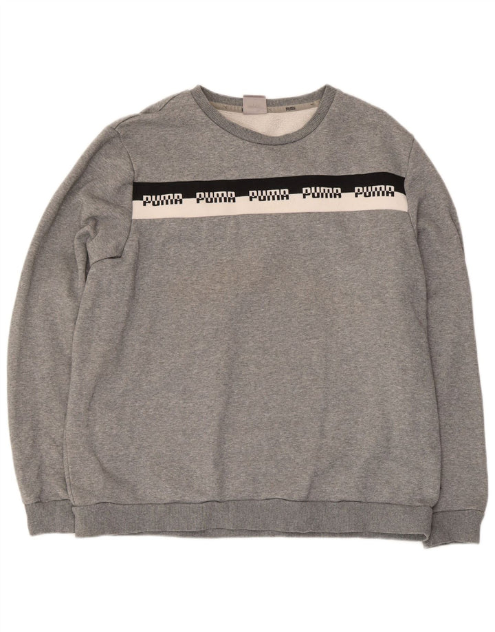 Sudadera Puma Hombre Jumper XL Algodón Moteado Gris