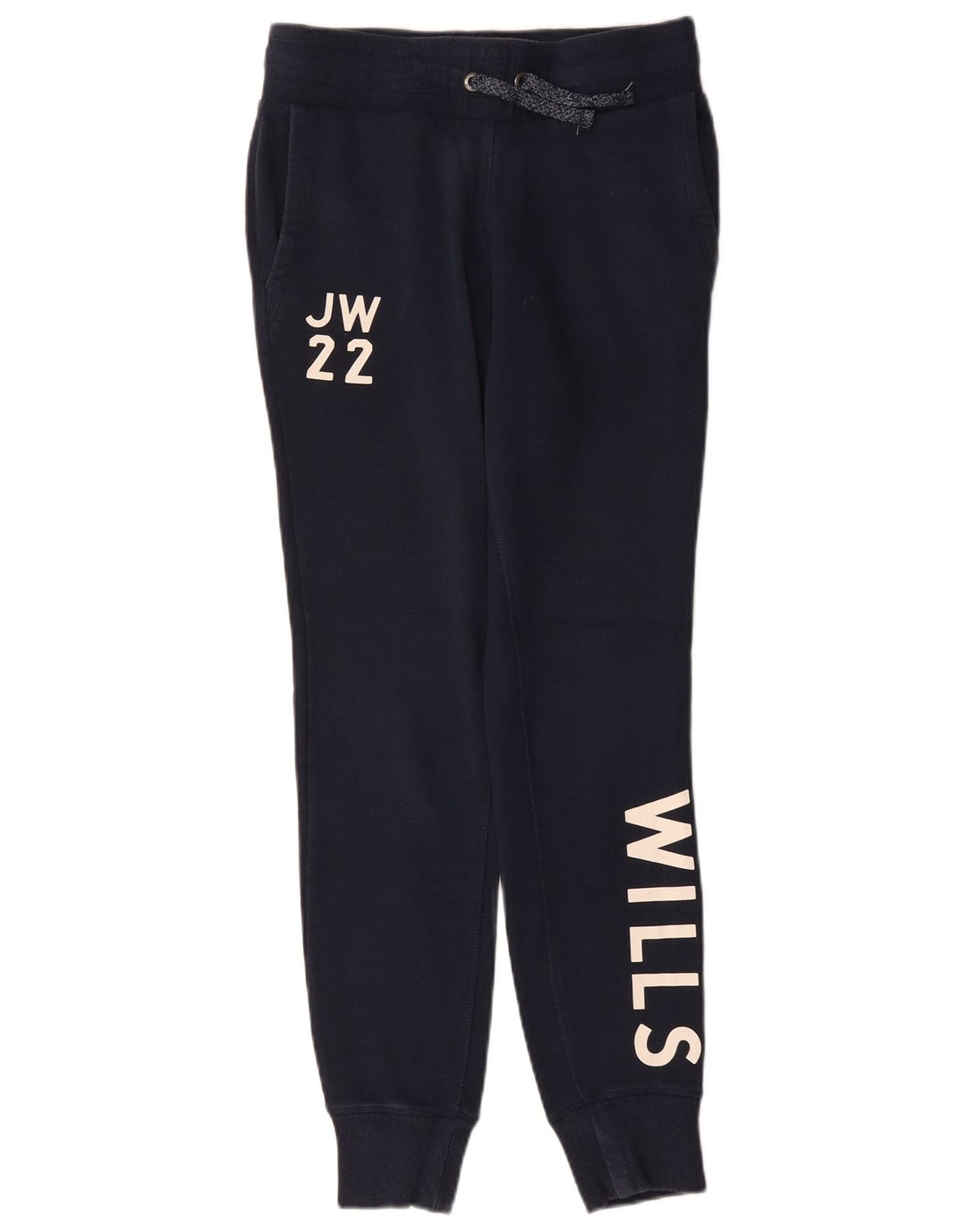 JACK WILLS Pantalones de chándal gráficos para mujer Joggers UK 8 Small Azul marino