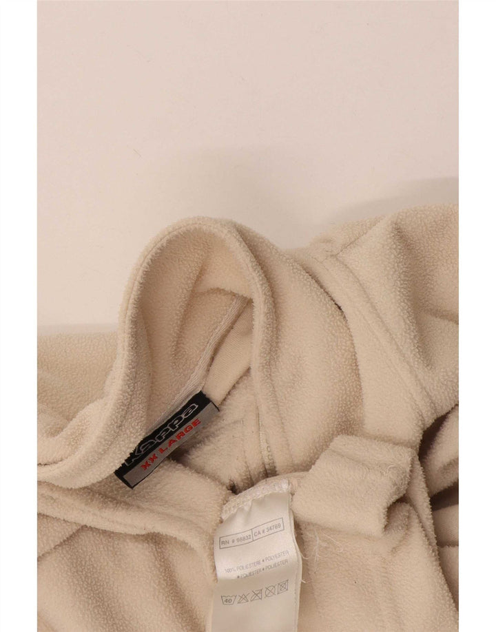 Kappa Jersey de forro polar con cremallera y cuello para hombre 2XL Poliéster beige