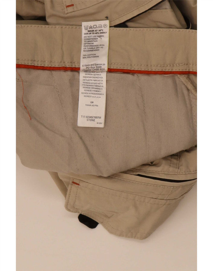 Marks & Spencer Bermudas tipo cargo para hombre W40 XL Algodón beige