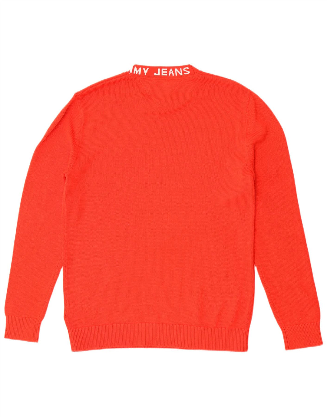 Tommy Hilfiger Suéter tipo jersey con cuello redondo y corte regular para hombre, color rojo medio