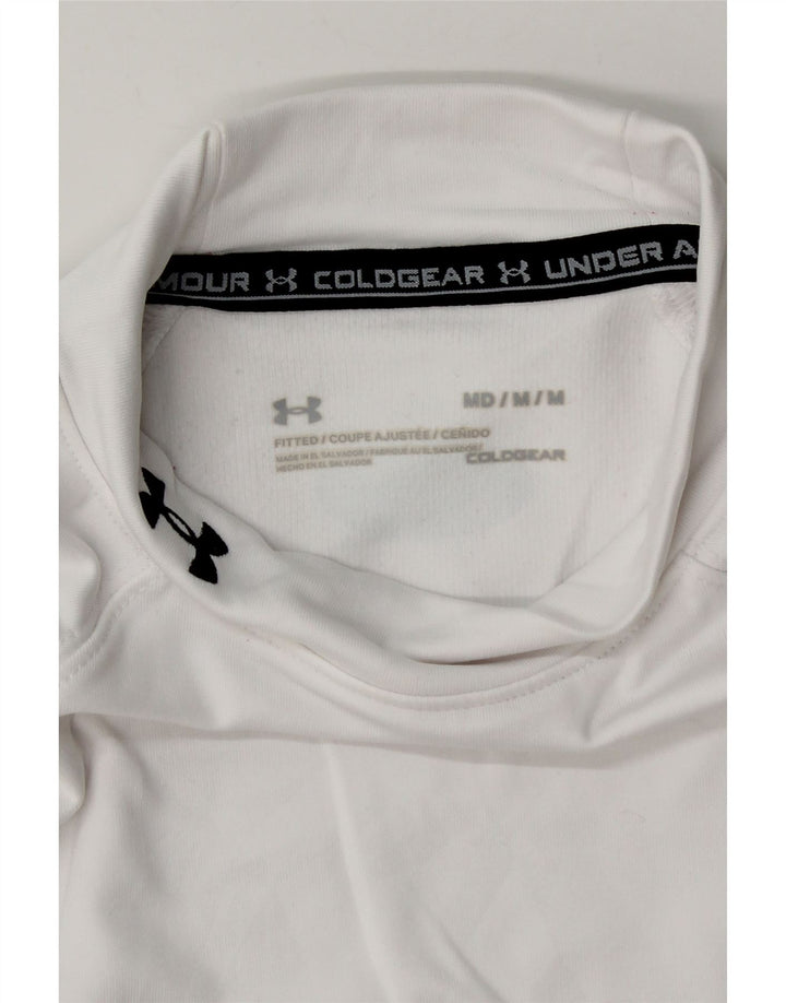 Under Armour Hombre Cold Gear Top Manga Larga Poliéster Blanco Mediano