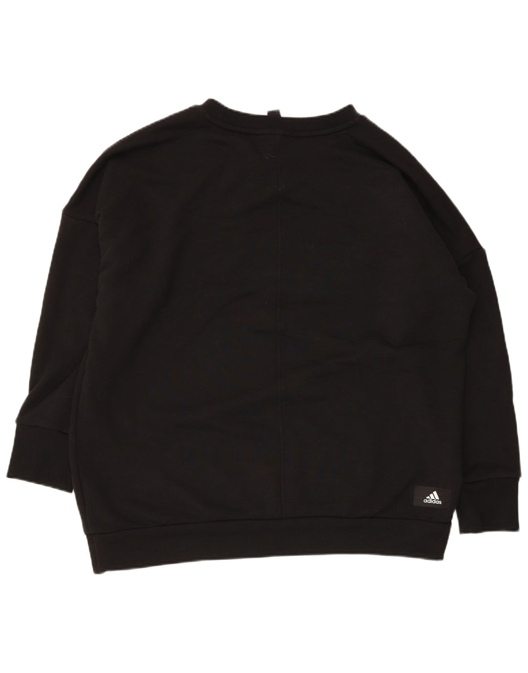 Adidas - Sudadera extragrande con gráfico para mujer, talla 40, talla M, color negro