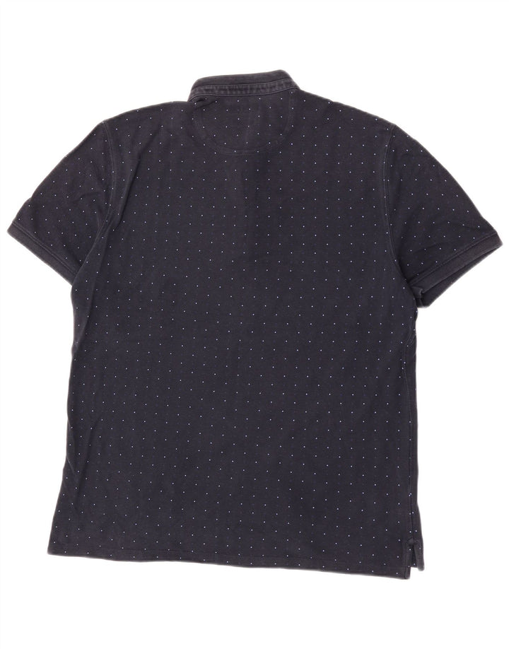 Polo Massimo Dutti Hombre XL Azul Marino Lunares