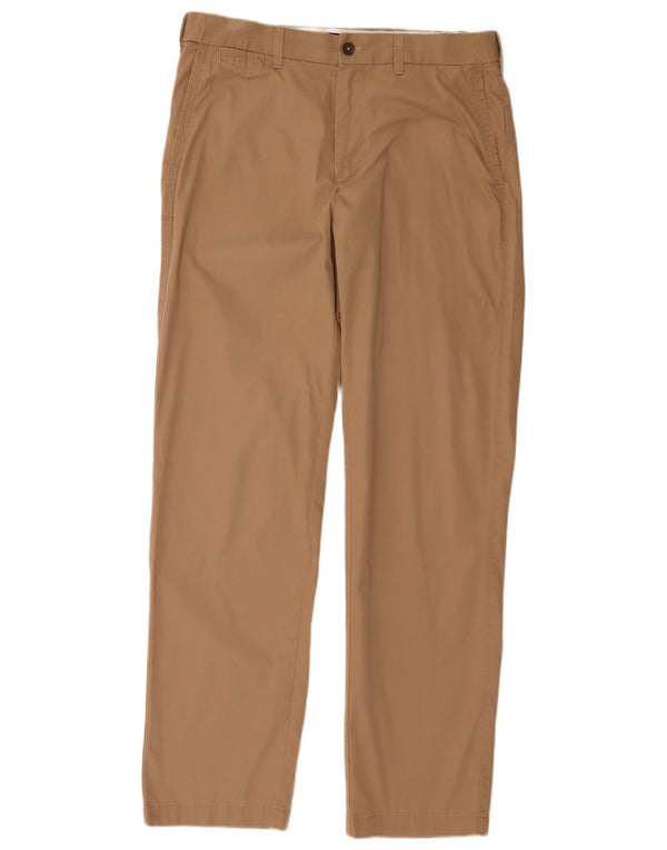 Marks & Spencer Pantalón chino azul Harbor para hombre W34 L33 Algodón beige