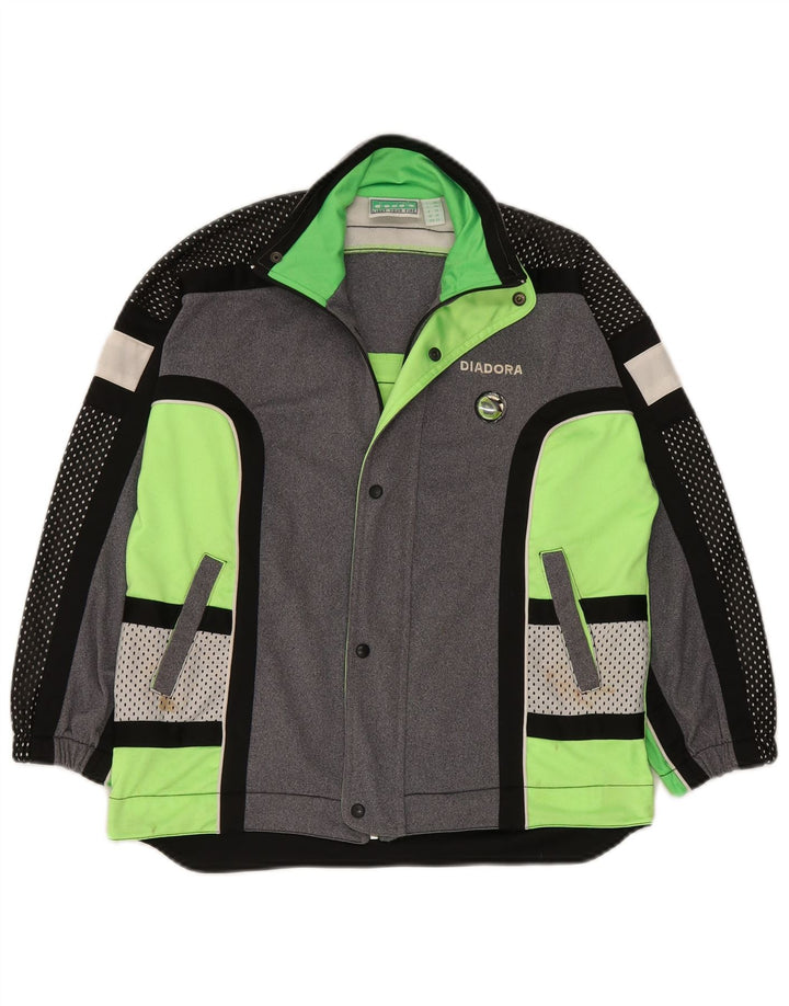 Diadora Chaqueta de chándal para niño 13-14 años Gris Poliéster color block