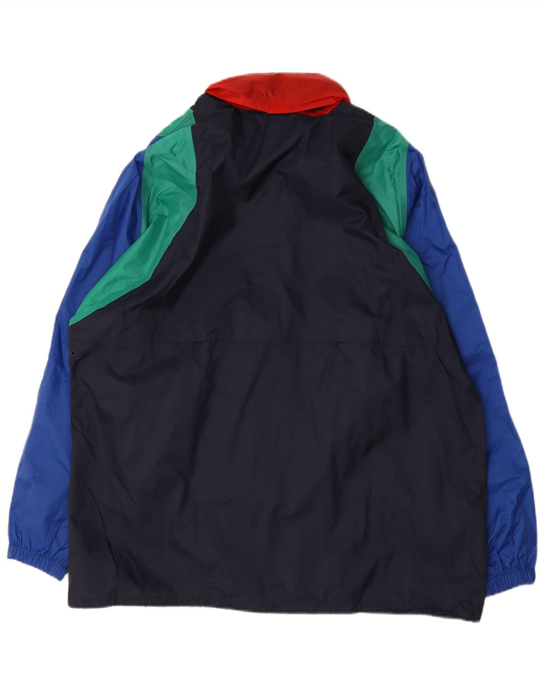 Anuy Chaqueta impermeable para hombre UK 40 Large Azul marino Colorblock Nylon