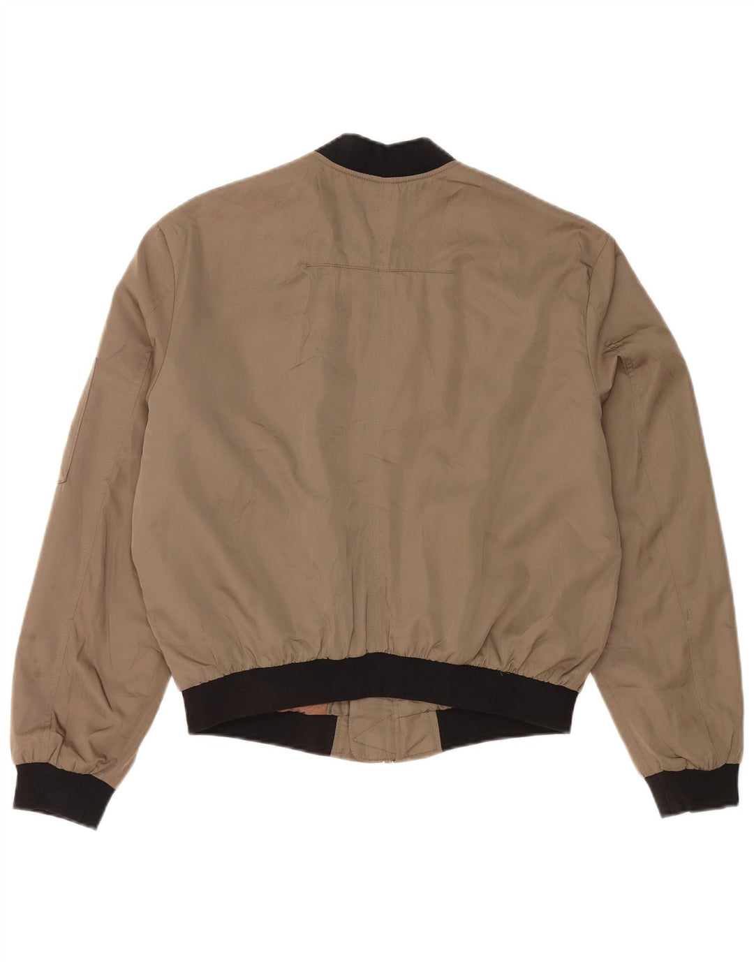 ZARA Chaqueta Bomber Extragrande Mujer UK 10 Small Algodón Verde