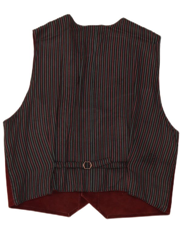 Chaleco vintage de ante para hombre XL Borgoña