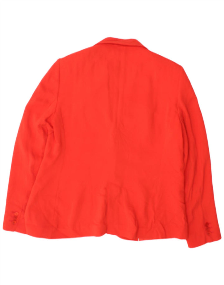 Chaqueta Blazer Mujer Massimo Dutti 1 Botón EU 44 XL Viscosa Roja