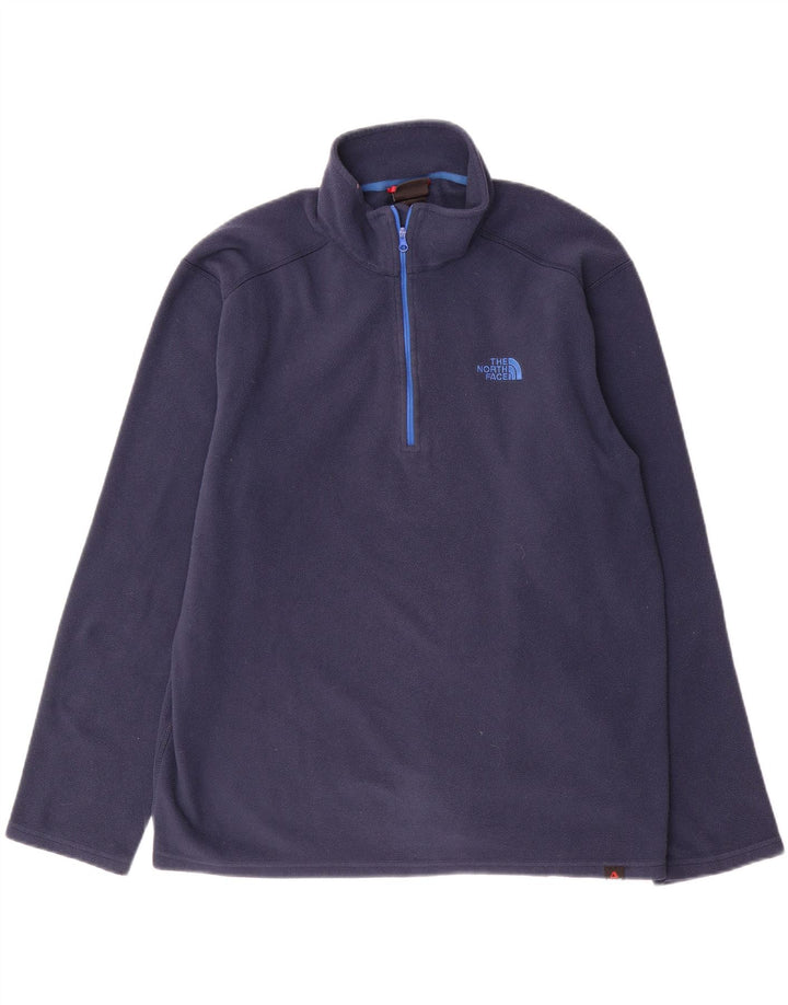THE NORTH FACE Jersey de forro polar con cuello y cremallera para hombre Grande Poliéster azul marino