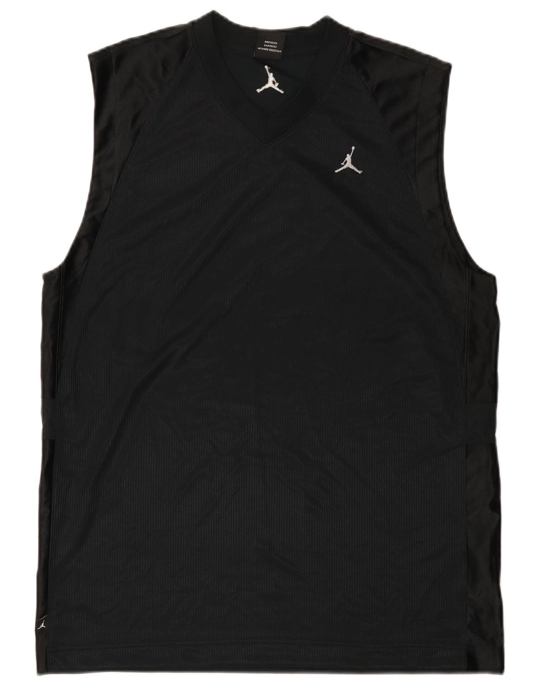 Jordan Mens Chaleco Superior Medio Negro Poliéster