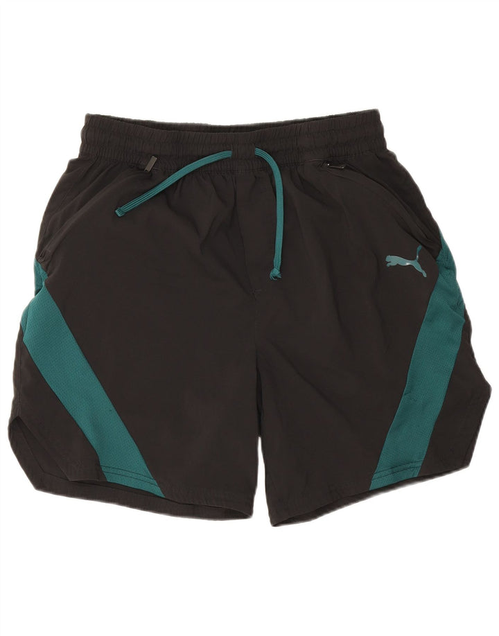 Puma - Pantalones cortos deportivos para hombre (talla grande), color negro, poliéster