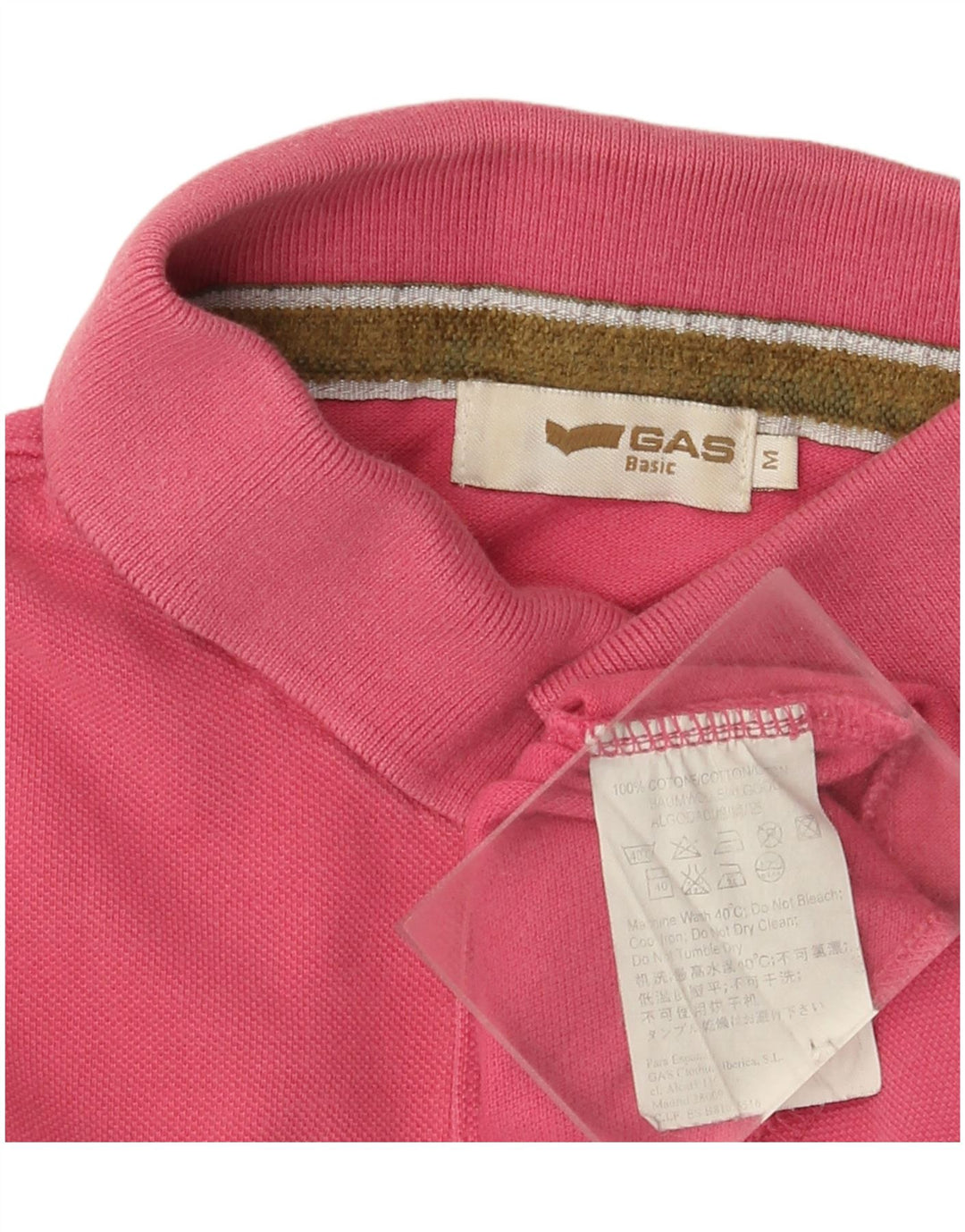Polo Gas Hombre Algodón Rosa Medio