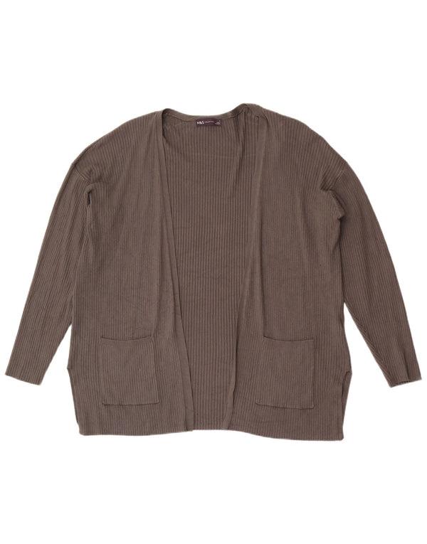 Marks & Spencer Suéter tipo cárdigan de ajuste relajado para mujer Reino Unido 44 Gris grande