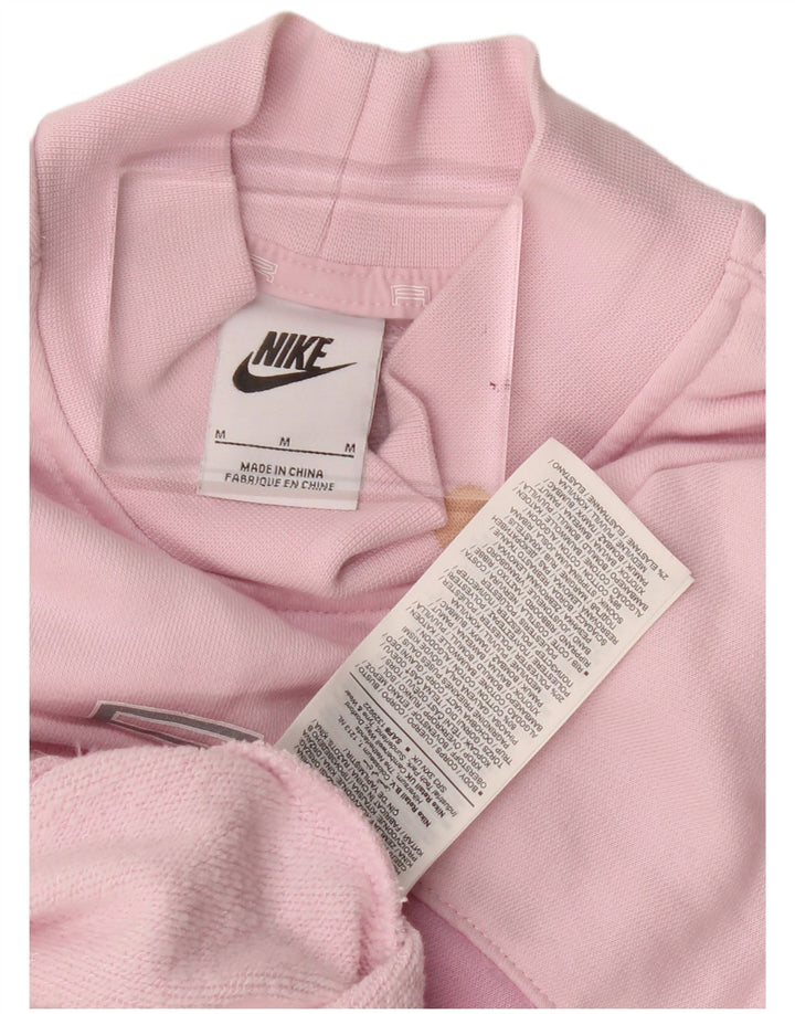 Nike - Sudadera corta con gráfico extragrande para mujer, talla 40, color rosa mediano