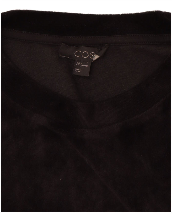 Cos Mens Top manga larga grande algodón negro