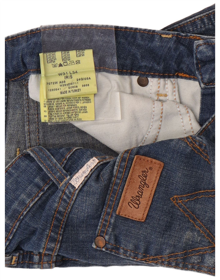 Wrangler Mens Iris Denim Shorts W31 Algodón Azul Medio