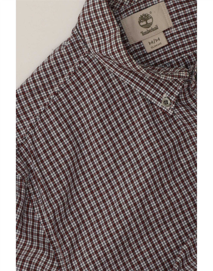 Camisa Timberland Hombre Slim Fit Cuadros Rojos Medianos