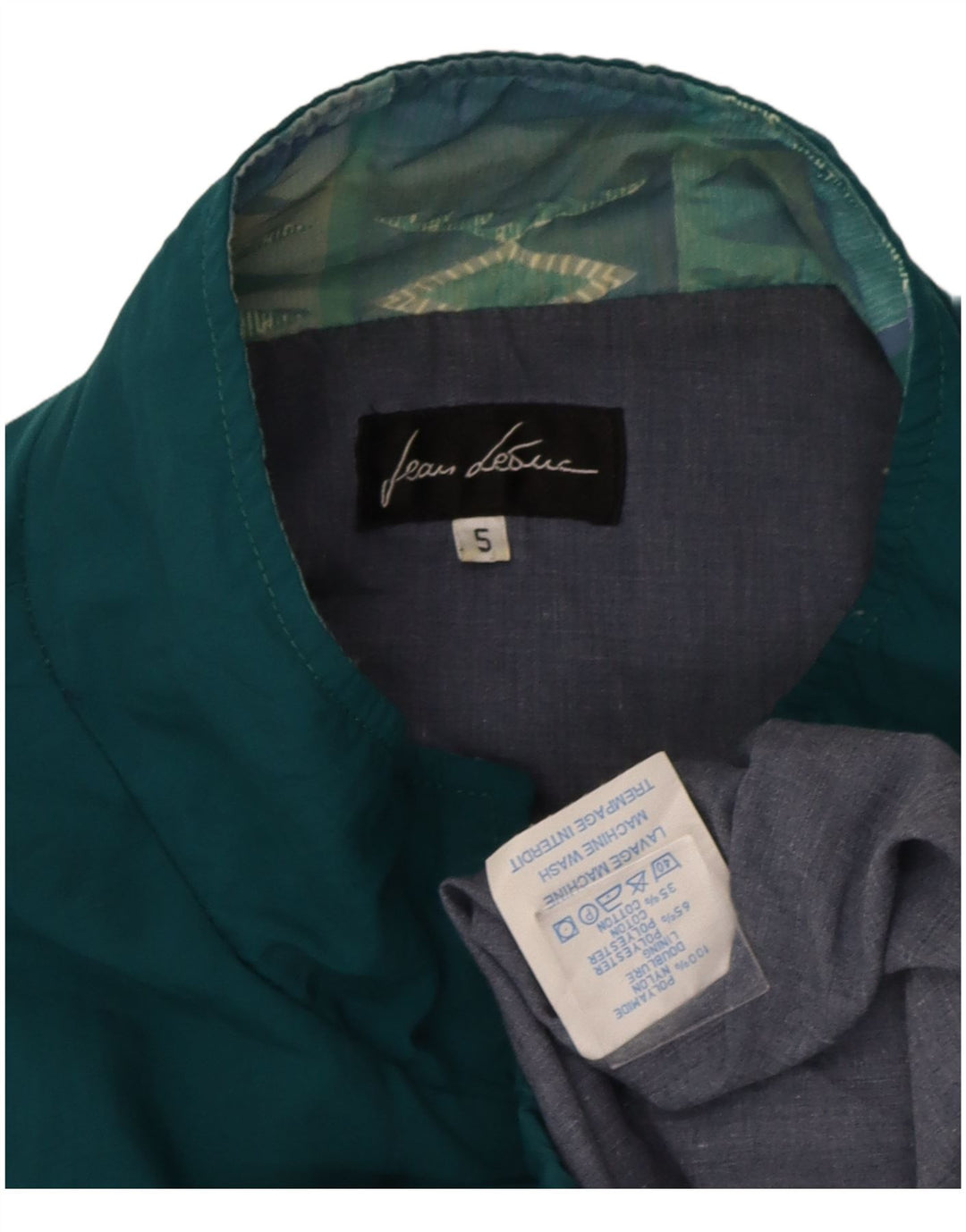 Jean Leduc Chaqueta de chándal para hombre XL Poliéster geométrico verde