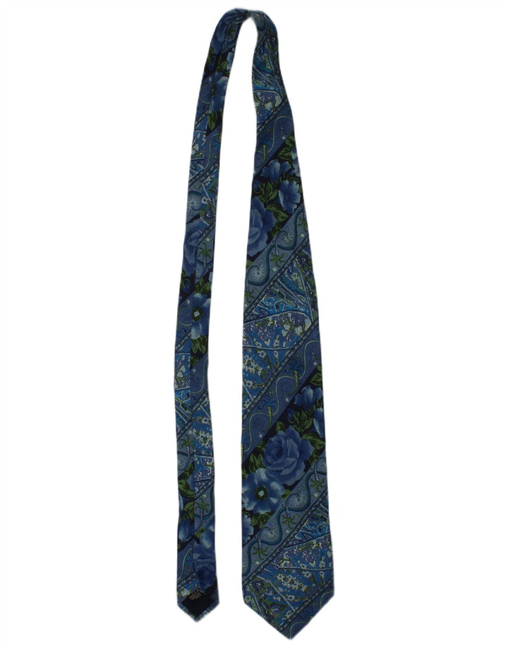 Kenzo Corbata para hombre Talla única Diseñador de seda floral azul