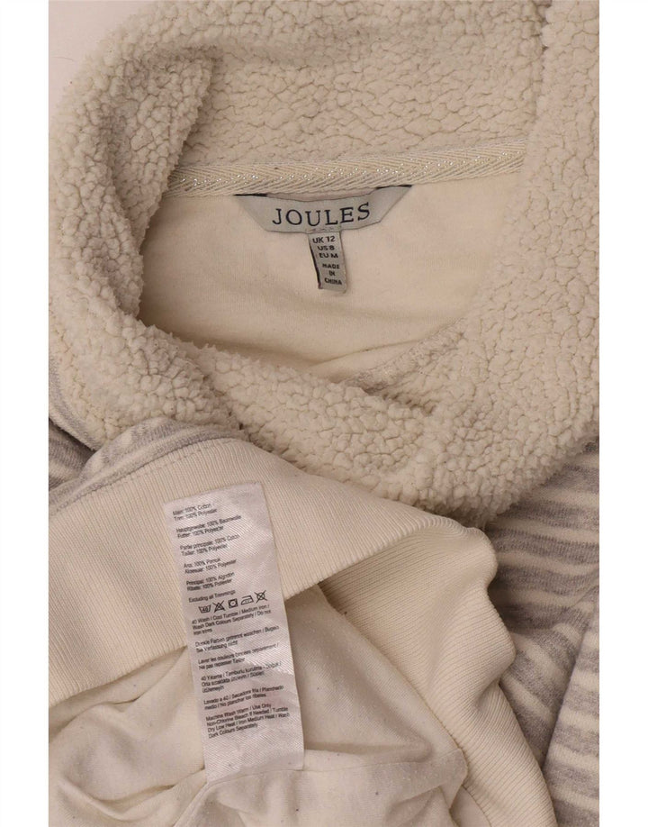 Joules Jersey con cuello vuelto para mujer, talla 42, color gris medio, a rayas