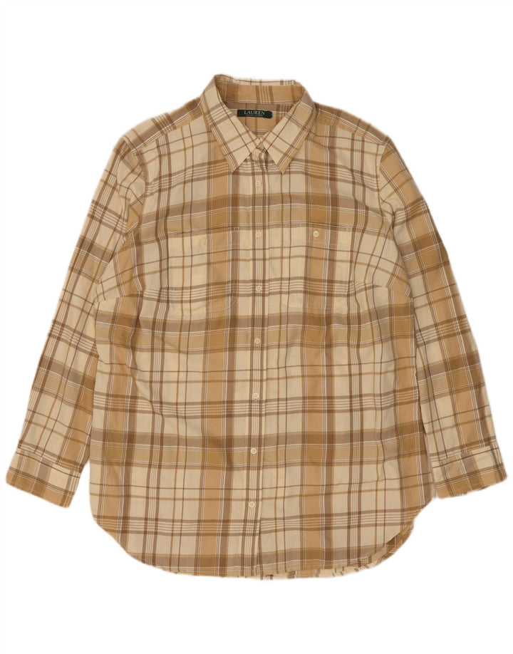 Ralph Lauren Camisa De Franela Para Hombre Algodón A Cuadros Beige Medio