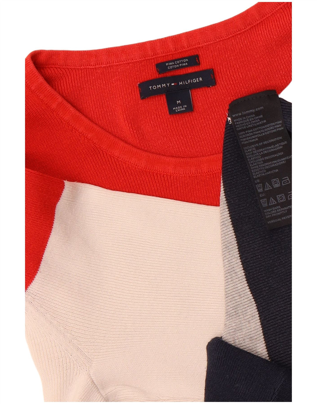 Tommy Hilfiger Suéter tipo jersey con cuello barco para mujer UK 14 Medium Multicolor