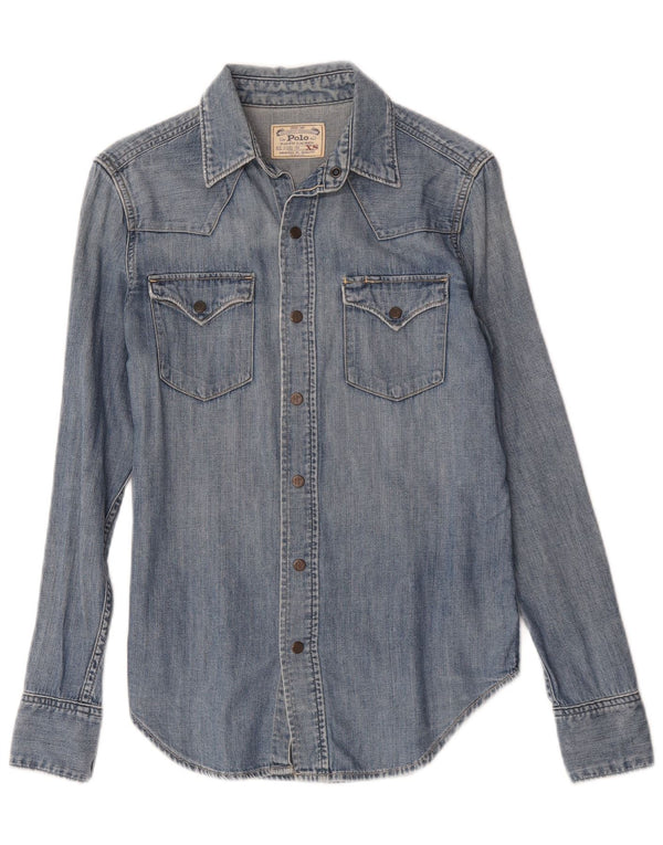 Polo Ralph Lauren Camisa vaquera para hombre XS Algodón azul