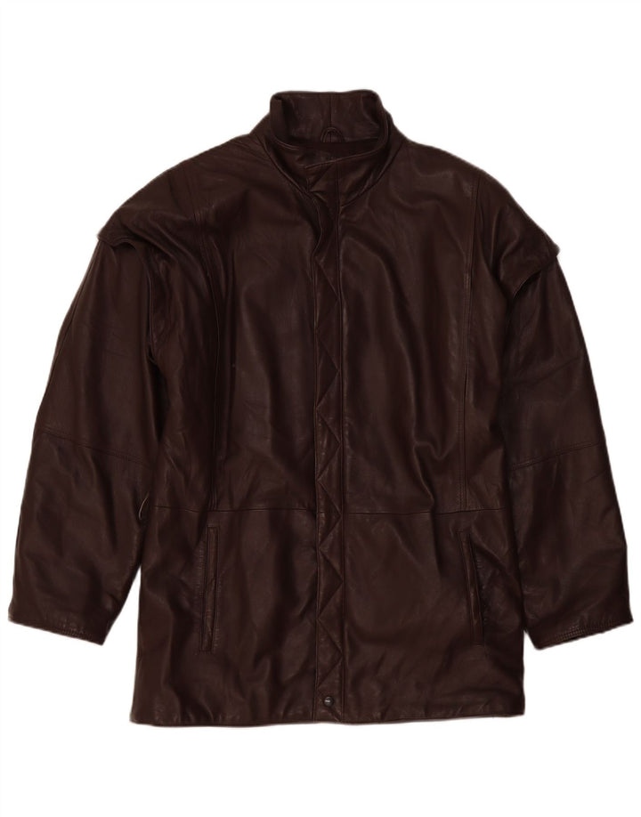 Vintage chaqueta de cuero para hombre Reino Unido 40 cuero marrón grande