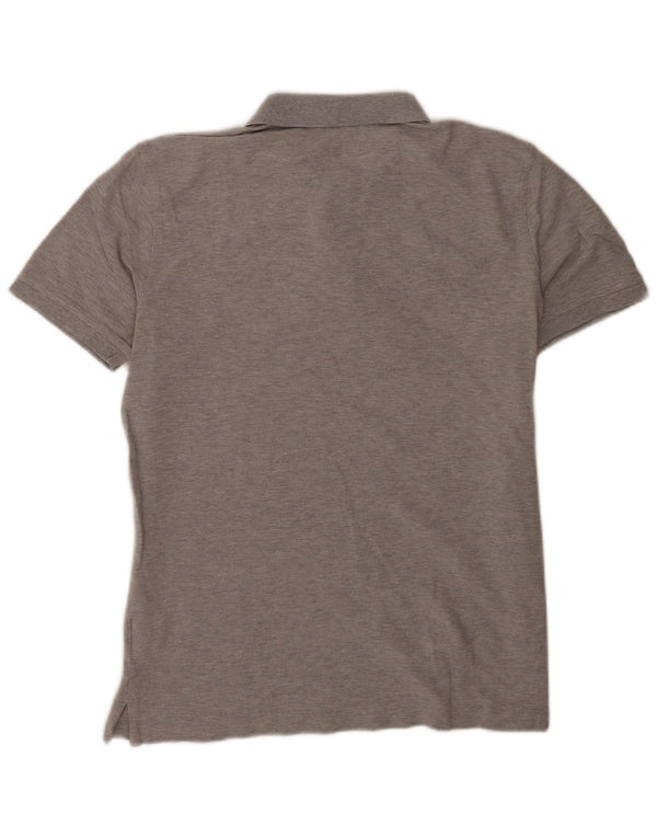 Benetton Polo Hombre Grande Gris Algodón