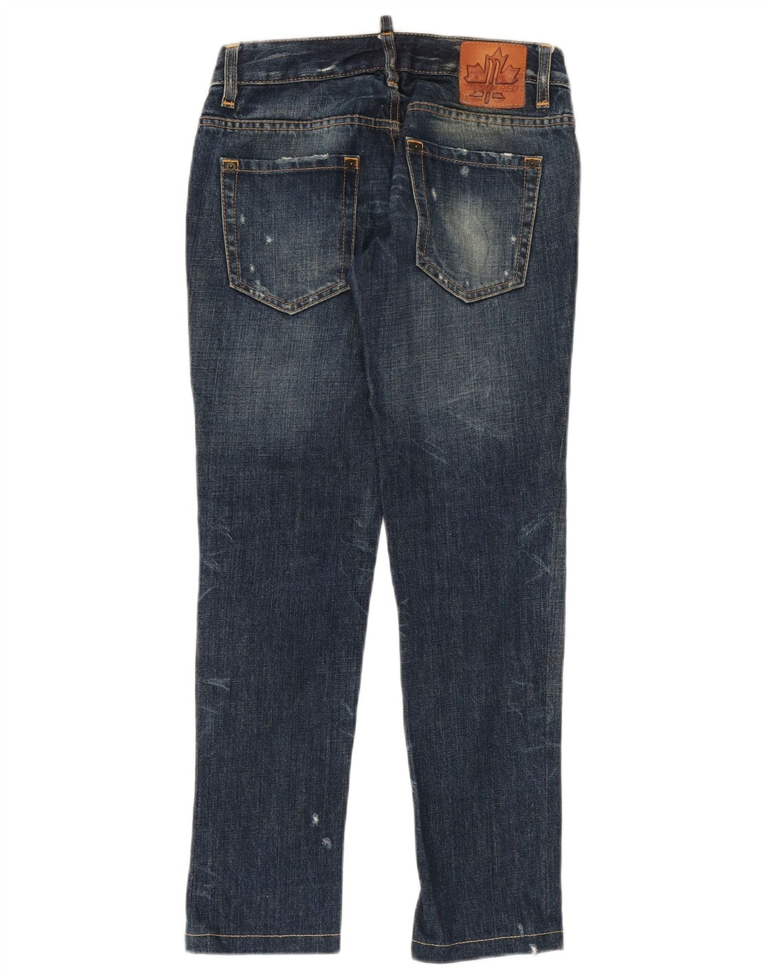 Vaqueros ajustados desgastados para mujer Dsquared2 IT 38 XS W28 L29 Algodón azul