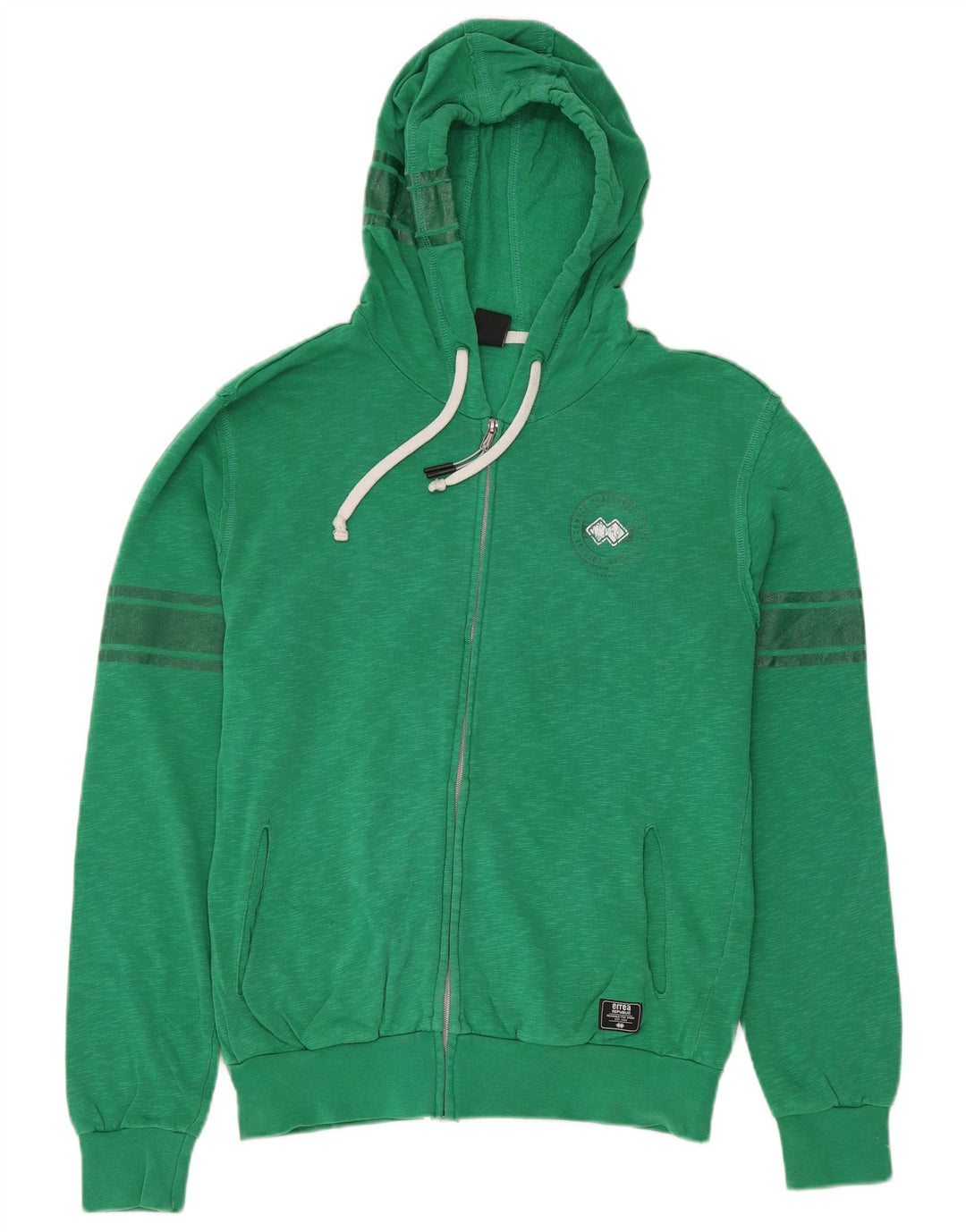 ERREA Suéter con capucha y cremallera para hombre Algodón verde grande
