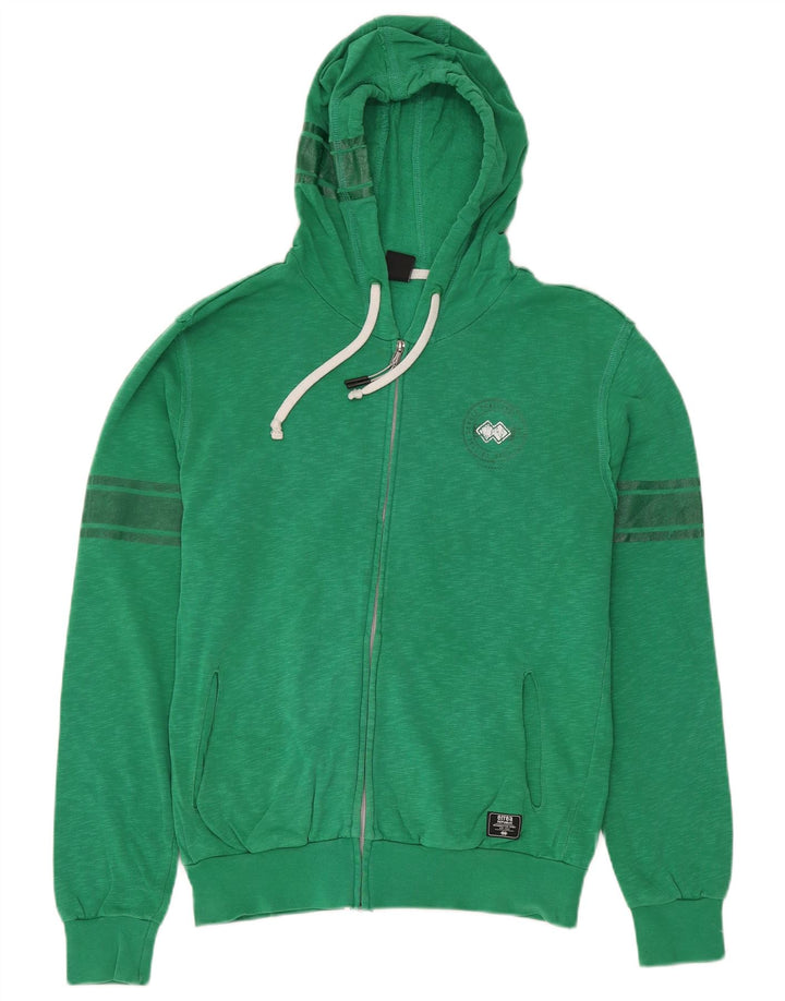 ERREA Suéter con capucha y cremallera para hombre Algodón verde grande