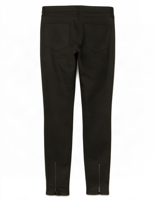 Zara Pantalones casuales ajustados encerados para mujer EU 38 Small W28 L28 Algodón verde