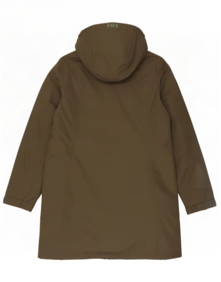 Helly Hansen Abrigo acolchado con capucha para mujer UK 44 Poliéster caqui medio